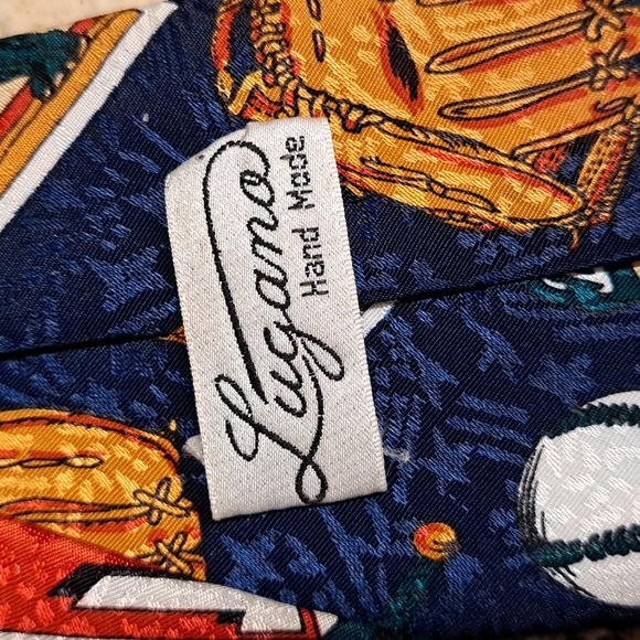 🌴SILK BASEBALL TIE by Lugano Italian Silk Ties - Picture 2 of 7